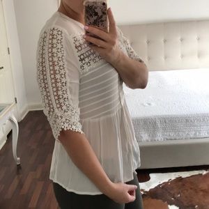 lace inset top